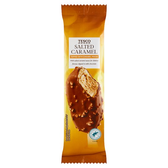 Tesco Salty Caramel Ice Cream with Salty Caramel Sauce in Milk