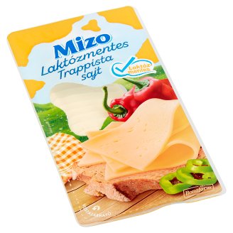 Mizo laktózmentes szeletelt trappista sajt 125 g