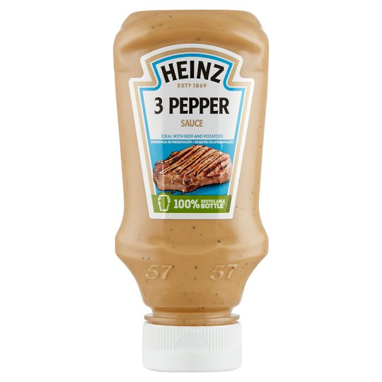 Heinz krémes szósz fekete-, fehér- és zöldborssal 220 g