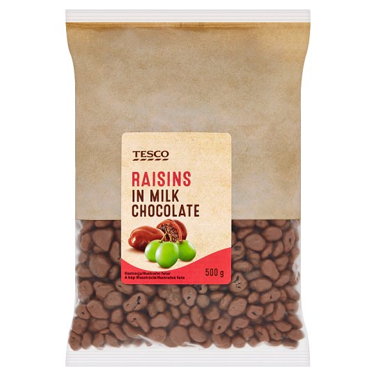 Tesco tejcsokoládés mazsola drazsé 500 g
