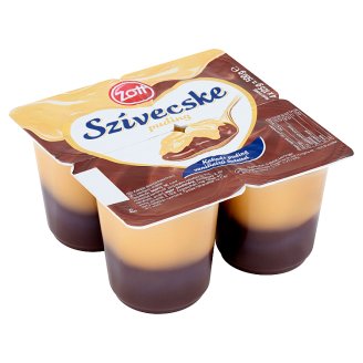 Zott Szívecske kakaós puding vaníliaízű öntettel 4 x 125 g