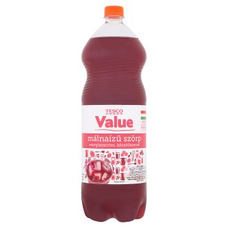 Tesco Value málnaízű szörp 2 l