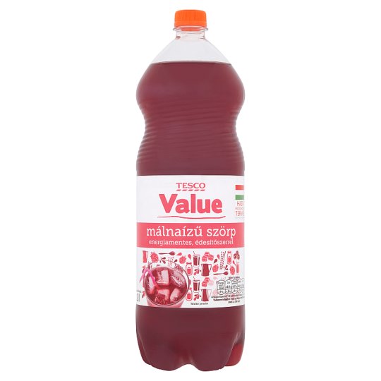 Tesco Value málnaízű szörp 2 l