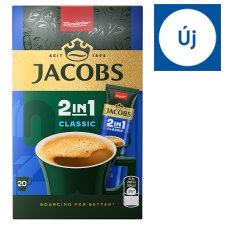 Jacobs 2in1 Classic azonnal oldódó kávéitalpor kávéfehérítővel 20 x 12,4 g (248 g)