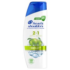 Head & Shoulders Apple Fresh 2in1 Anti Dandruff Shampoo, 330ml. Fresh Feeling, Apple Scent