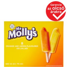 Ms Molly's Orange and Lemon Flavoured Ice Lollies 2 x 4 x 70 ml (560 ml)