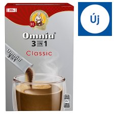 Douwe Egberts Omnia 3in1 Classic kávéitalpor kávéfehérítővel cukorral 20 x 11,1 g (222 g)