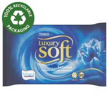 Tesco Soft Luxury nedves toalettkendő érzékeny bőrre 50 db
