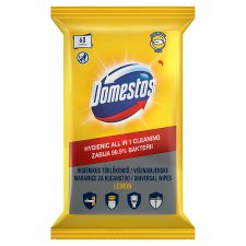 DOMESTOS Lemon higiénikus törlőkendő 60 db