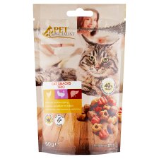 Tesco Pet Specialist Complementary Cat Food, Crispy Snacks with Chicken, Turkey and Liver 60 g