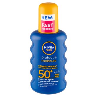 NIVEA SUN Protect & Moisture napozó spray FF50+ 200 ml