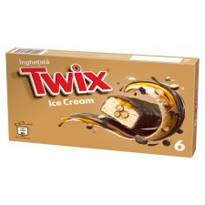 Twix Caramel Dairy Ice Cream Bar with Biscuit Pieces and Cocoa Coating 6 x 43,1 ml (258,6 ml)