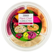 Tesco Plant Chef Hummus Trio 210 g