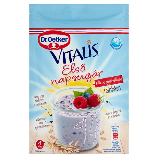 Dr. Oetker Vitalis Első napsugár piros gyümölcsös zabkása alappor 208 g