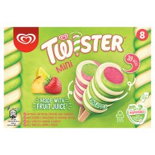 Twister Mini Pineapple Ice Cream with Strawberry-Lemon Fruit 8 x 50 ml (400 ml)