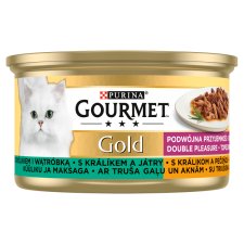 Gourmet Gold Duó Élmény nyúllal és májjal nedves macskaeledel 85 g