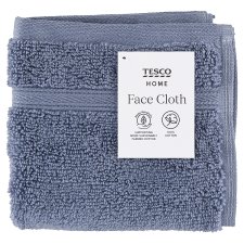 Tesco Home Slate Blue Color Face Cloth 30 cm x 30 cm