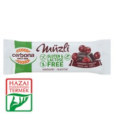 Cerbona Gluten & Lactose Free Chocolate-Sour Cherry Muesli Bar 35 g