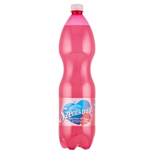 Szentkirályi szénsavas szamóca ízű limonádé cukorral és édesítőszerrel 1500 ml