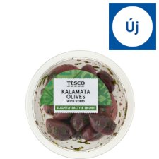 Tesco marinált Kalamata olívabogyó maggal és zöldfűszerekkel 90 g