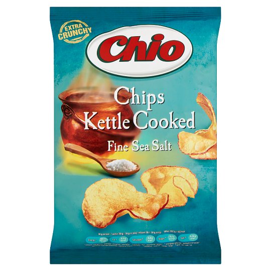 Chio Kettle Cooked tengeri sós ízesítésű héjas burgonyachips 80 g