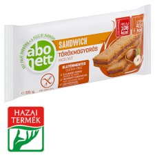 Abonett gluténmentes, törökmogyorós szendvics édesítőszerrel, hozzáadott cukor nélkül 26 g