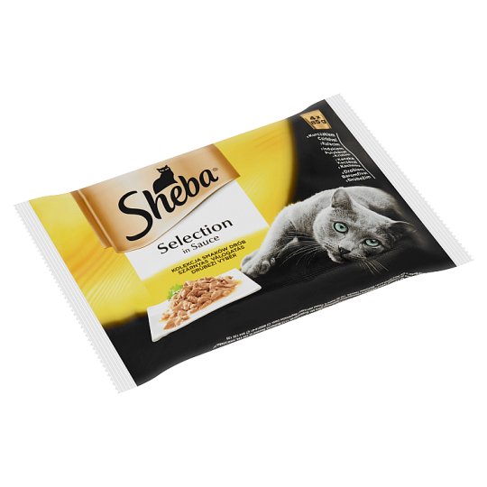 Sheba Szárnyas Válogatás teljes értékű állateledel felnőtt macskák számára 4 x 85 g
