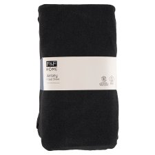 F&F Home Easy Care Jersey Black gumis lepedő 220 x 200 x 25 cm