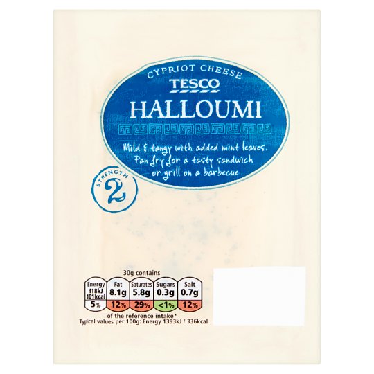 Tesco Halloumi tehén-, juh- és kecsketejből készült kemény, zsíros sajt 250 g