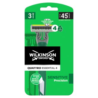 Wilkinson Sword Quattro Titanium Sensitive 4 pengés eldobható borotva 3 db