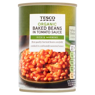 Tesco BIO fehérbab paradicsomszószban 420 g