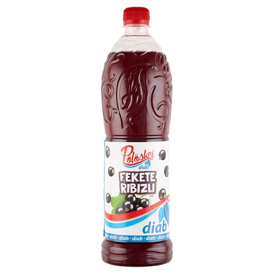 Pölöskei Diab Black Currant Flavour Syrup with Sweeteners 1 l