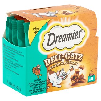 Dreamies Deli-Catz kiegészítő állateledel felnőtt macskák számára pulykával 5 x 5 g