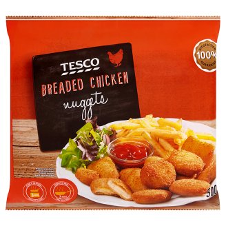 Tesco gyorsfagyasztott panírozott csirkemellhús nuggets 500 g