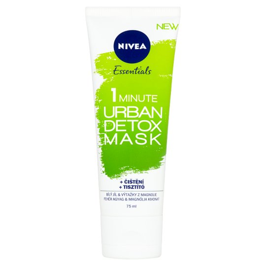 NIVEA Essential Urban Detox Mask 1 perces tisztító maszk fehér agyaggal és magnólia kivonattal 75 ml