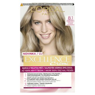 L'Oréal Paris Excellence Creme 8.1 Világos Hamvasszőke tartós krémhajfesték