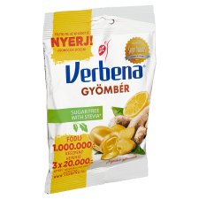 Verbena Filled Hard Candy with Sweeteners, Ginger and Vitamin C 60 g