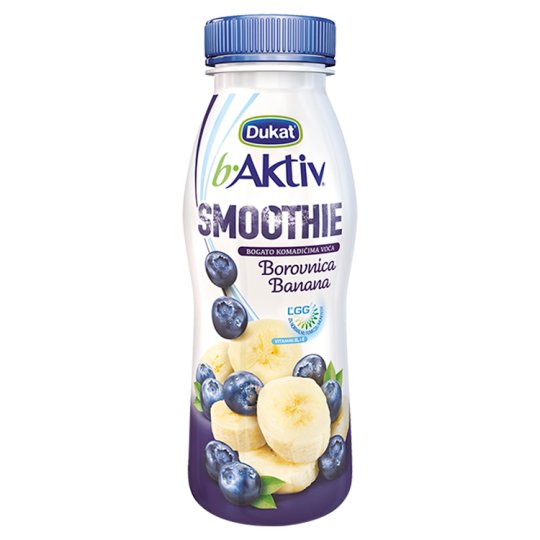 Dukat Smoothie Low-Fat Milk Product with Blueberry-Banana 330 g