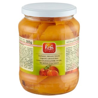 Kofa Premium hámozott, felezett, magozott őszibarack cukrozott lében 700 g