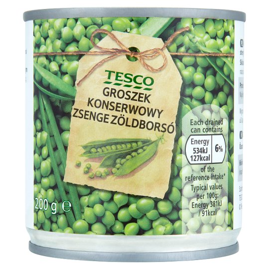 Tesco zsenge zöldborsó 200 g