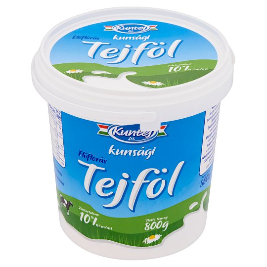 Kuntej kunsági élőflórás félzsíros tejföl 10% 800 g