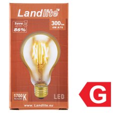 Landlite A75 300 lm 4 W E27 1700K LED izzó