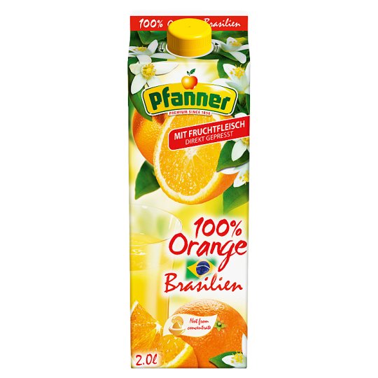 Pfanner 100 Direct Pressed Orange Juice with Pulp 2 l Tesco Online