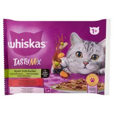 Whiskas 1+ Tasty Mix Complete Wet Food for Adult Cats 4 x 85 g (340 g)