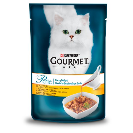 Gourmet Perle Gravy Delight állateledel macskáknak csirkével