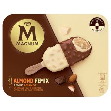 MAGNUM Multipack Jégkrém Remix Mandula-Fehér csokoládés 4 x 85 ml