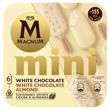 Magnum Mini White Chocolate & White Chocolate Almond Ice Cream 6 pcs 330 ml