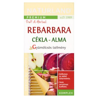 Naturland Premium rebarbara & cékla & alma gyümölcstea 20 filter 40 g