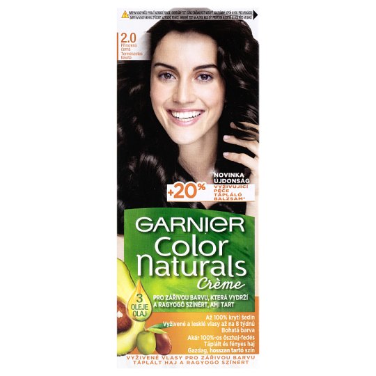 Garnier Color Naturals Permanent Hair dye 2 .0 Soft black - Tesco ...