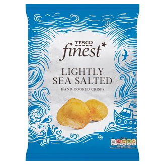 Tesco Finest burgonyachips tengeri sóval ízesítve 150 g